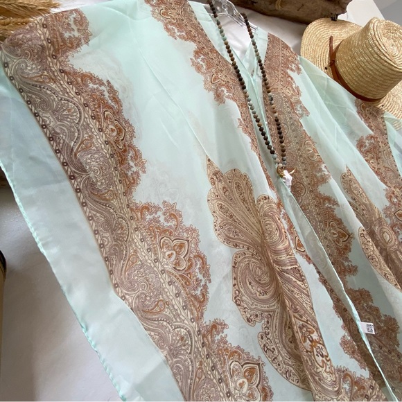 Breezy Gypsy/hippy boho CAFTAN/Cape/poncho bikini cover sheer & multifunctional - Picture 6 of 15